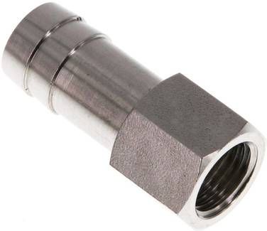 Aufschraub-Schlauchtülle G 1/4"-13mm, 40 bar 1.4571