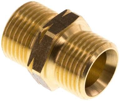 Doppelnippel G 3/8"-G 3/8" LH, Messing