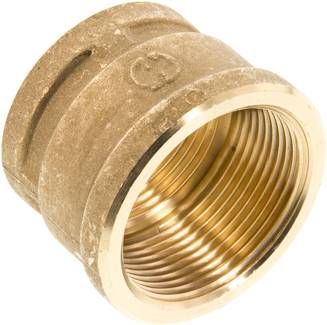 Rundmuffe G 1 1/2"-G 1 1/4", 16 bar Messing