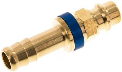 Kupplungsstecker (NW7,2) 9mm Schlauch, blau, Sechseck SW12