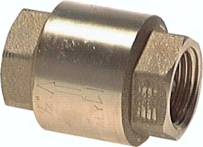 Rückschlagventil (leicht), G 3", PN 8, Messing vernickelt