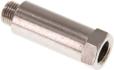 Gewindeverlängerung G 1/8"-36mm, 16 bar Messing vernickelt
