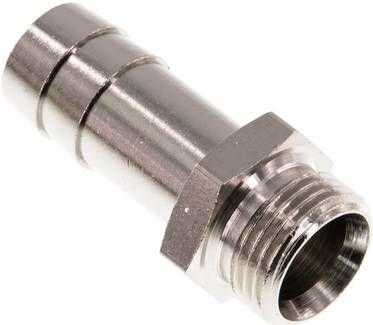 Gewindetülle G 3/8"-13mm, 16 bar Messing vernickelt