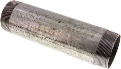 Rohrdoppelnippel R 2 1/2"-250mm, 50 bar, Stahlrohr ST 37 verzinkt