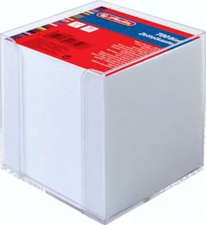 HERLITZ transparente Zettelbox, 9 x 9 cm, 700 Blatt