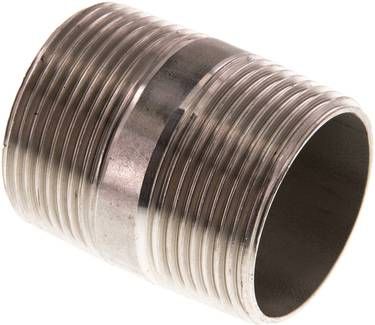 Rohrdoppelnippel R 1 1/4"-50mm, 20 bar 1.4571