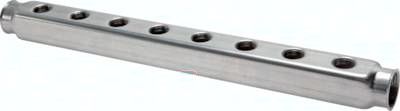 Verteilerleiste 2 x G 1" - 24 x G 1/2", Edelstahl (1.4306)