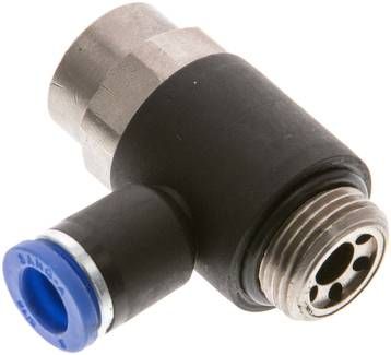 Winkel-Drosselrückschlag-ventil G 3/8"-8mm,abluftregelnd (Standard)