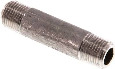 Rohrdoppelnippel R 1/8"-40mm, 20 bar 1.4571