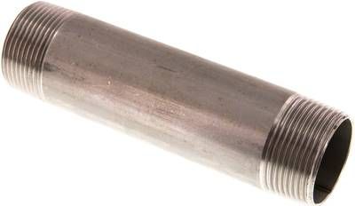 Rohrdoppelnippel R 1 1/4"-150mm, 20 bar 1.4571