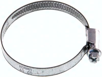 9mm Schlauchschelle 40 - 60mm, Stahl verzinkt (W1) (NORMA)