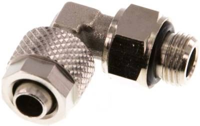 Winkel-Drehverschraubung G 1/8"-8 x 6mm, Messing vernickelt