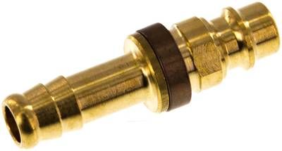 Kupplungsstecker (NW7,2) 9mm Schlauch, braun, Dreieck 12,5 mm