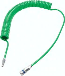 Cejn-Schweiß-PUR-Spiralschlauch 12 x 8mm m. Kuppl. 6mtr.