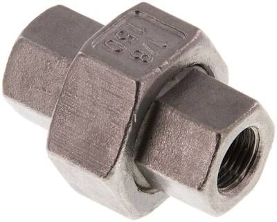 Verschraubung flach dichtend Rp 1/8" (IG),16 bar 1.4408