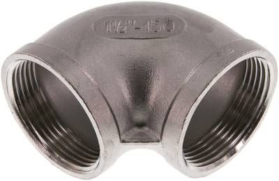 90°-Winkel Rp 1 1/2" (IG), 10 bar 1.4408