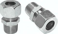 Gerade Schneidringverschr. 15 L-R 1/2", Stahl verzinkt