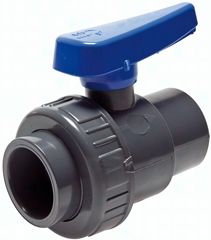 Einring-Klebemuffen-Kugelhahn, PVC-U, 63mm (Wasserausf.)