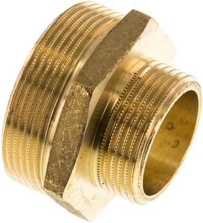 Doppelnippel G 2"-G 1 1/4", 16 bar Messing/Rotguss