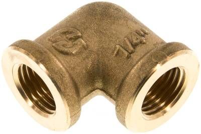 90°-Winkel G 1/4" (IG), 16 bar Messing