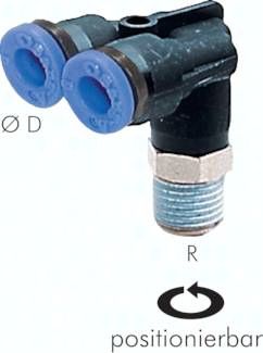 Y-Winkel-Steckanschluss R 1/4"x6mm, IQS-Standard