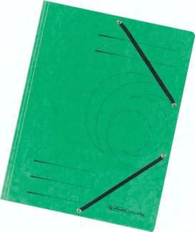 HERLITZ Eckspannermappe grün, mit 3 Einschlagklappen