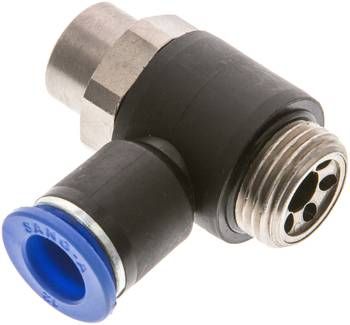 Winkel-Drosselrückschlag-ventil G 1/2"-12mm,abluftregelnd (Standard)