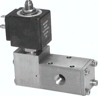 Edelstahl-Magnetventil, G 1/4", 3/2-Wege (NC)