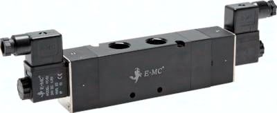 5/3-Wege Magnetventil, G 1/2", Mittelstellung belüftet, 230 V AC