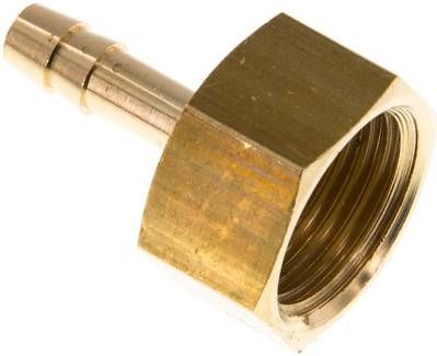 Aufschraub-Schlauchtülle G 1/2"-6mm, 16 bar Messing