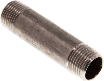 Rohrdoppelnippel R 1/2"-80mm, 20 bar 1.4571