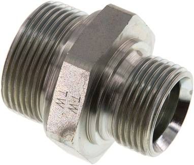 Hydraulik-Doppelnippel G 1 1/4"-G 1", Stahl verzinkt