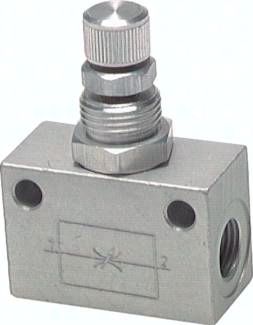 Block-Drosselventil, G 1/8", feinregulierend