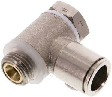 Winkel-Drosselrückschlag-ventil G 1/4"-10mm,abluftregelnd (Standard)