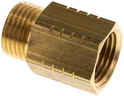 Reduziernippel G 1/2"(AG)-NPT 1/2"(IG), 16 bar Messing