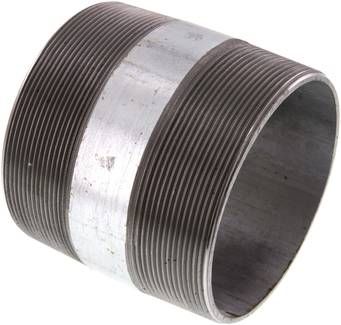 Rohrdoppelnippel R 4"-100mm, 50 bar, Stahlrohr ST 37 verzinkt