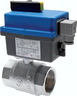 Elektr. Messing-Kugelhahn, G 2", 110 - 240 V AC/DC (Sanitär)