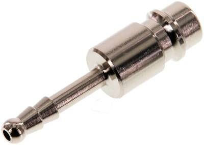 Kupplungsstecker (NW7,2) 4mm Schlauch, Messing vernickelt