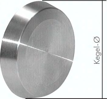Blindkegel (Milchgewinde) 121mm Kegel-DN 100mm, 1.4404