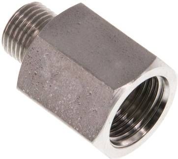 Reduziernippel G 1/8"(AG)-G 1/4"(IG), 40 bar 1.4571