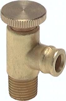 Ablassventil / Entlüftungs-ventil mit Tülle, G 3/8", PN25