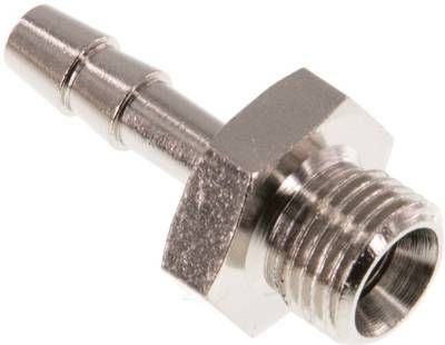 Gewindetülle G 1/8"-4mm, 16 bar Messing vernickelt