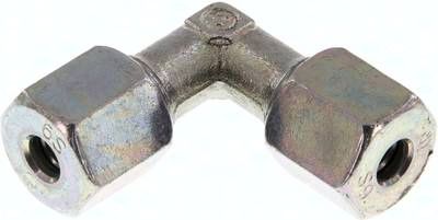 Winkel-Schneidringverschrau-bung 6 S, Stahl verzinkt