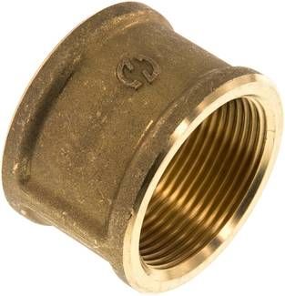Rundmuffe G 1 1/2"-G 1 1/2", 16 bar Messing