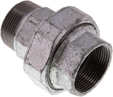 Verschraubung kon. dichtend, Rp 1 1/2"/R 1 1/2" (IG/AG)