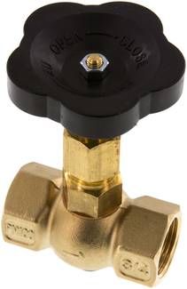 Nadel-Absperrventil, Messing, G 3/4"(IG / IG), PN 100