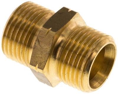 Doppelnippel G 3/8" LH-G 3/8" LH, Messing