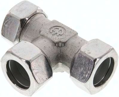 T-Schneidringverschraubung 28 L, Stahl verzinkt