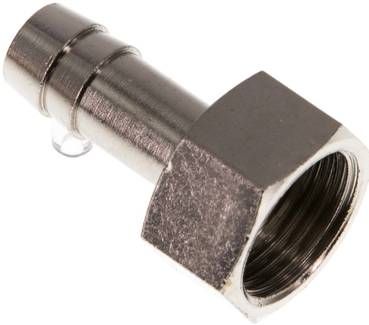 Aufschraub-Schlauchtülle G 3/8"-9mm, 16 bar Messing vernickelt