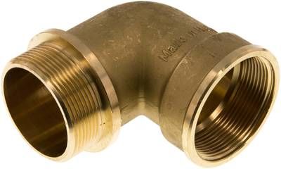 90°-Einschraubwinkel G 2"(IG)-G 2"(AG), 16 bar Messing